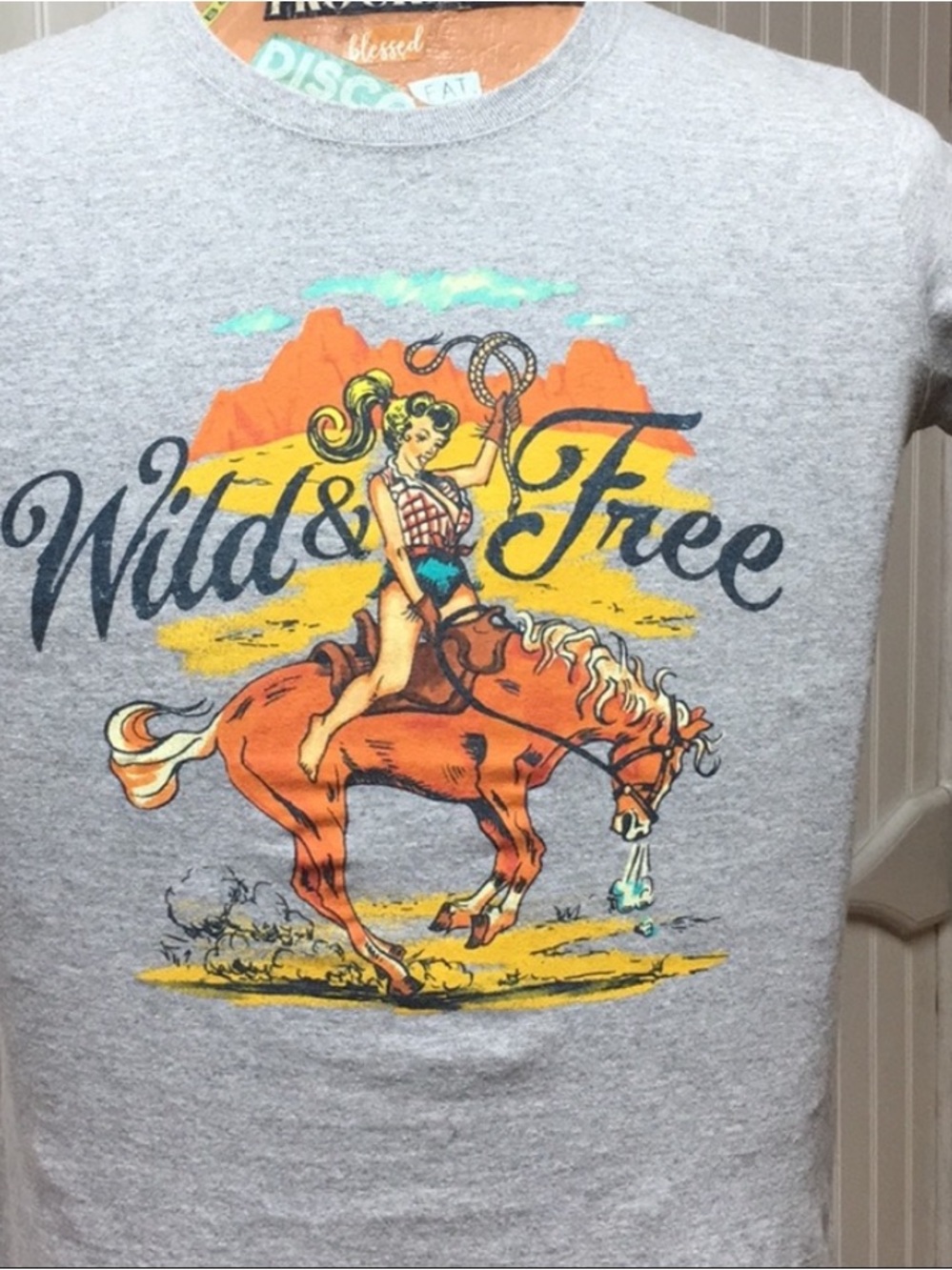 Northern Outpost Wild & Free Bronco Western Shirt M